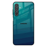 Green Triangle Pattern Samsung Galaxy M35 5G Glass Back Cover Online