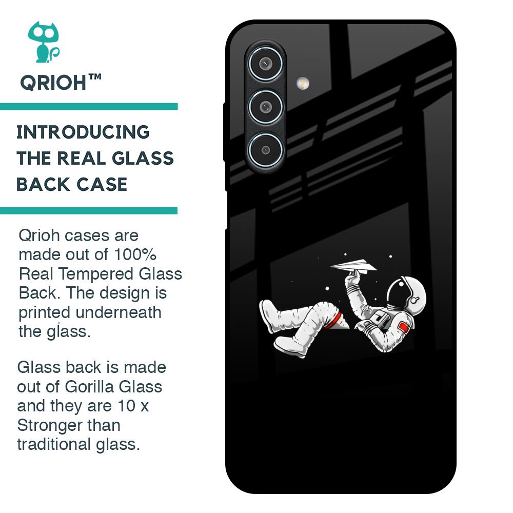 Space Traveller Glass Case for Samsung Galaxy M35 5G
