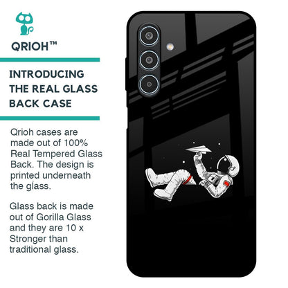 Space Traveller Glass Case for Samsung Galaxy M35 5G