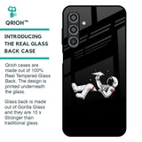 Space Traveller Glass Case for Samsung Galaxy M35 5G