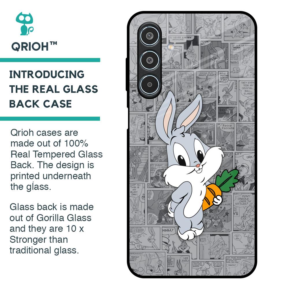Cute Baby Bunny Glass Case for Samsung Galaxy M35 5G