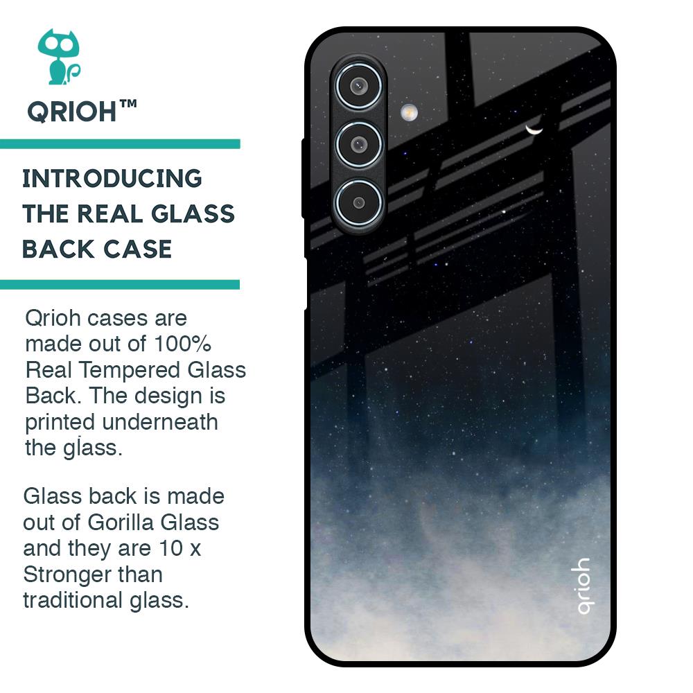 Black Aura Glass Case for Samsung Galaxy M35 5G
