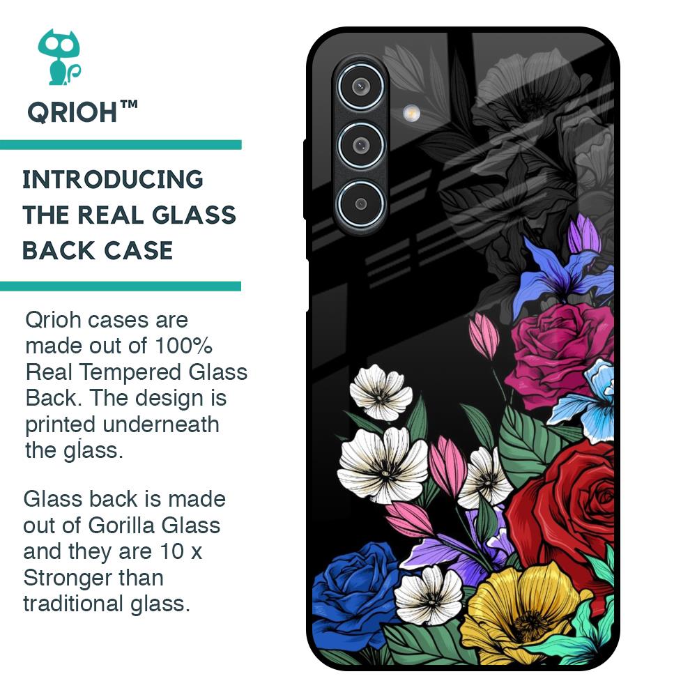 Rose Flower Bunch Art Glass Case for Samsung Galaxy M35 5G