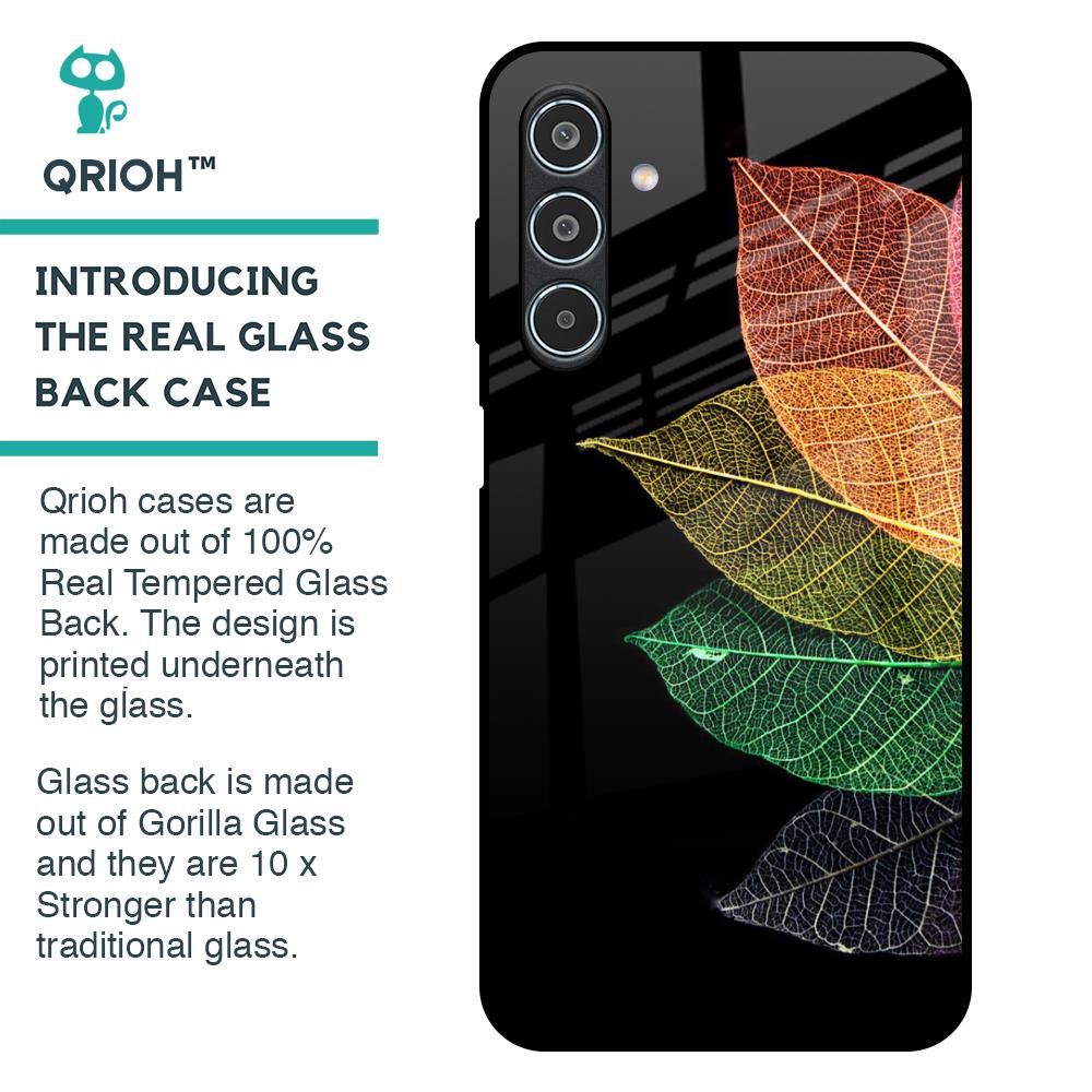 Colorful Leaves Glass Case for Samsung Galaxy M35 5G