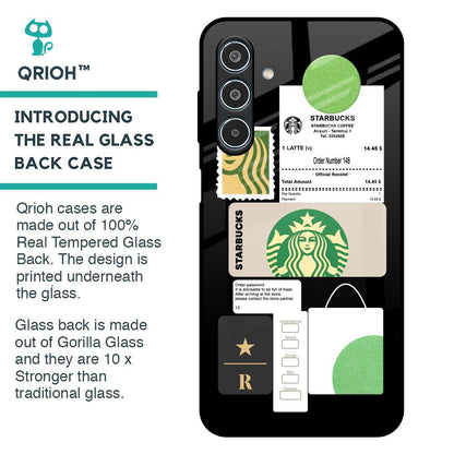 Coffee Latte Glass Case for Samsung Galaxy M35 5G
