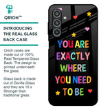 Magical Words Glass Case for Samsung Galaxy M35 5G