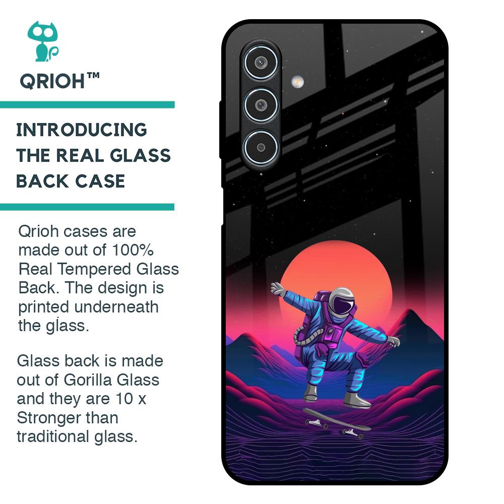 Retro Astronaut Glass Case for Samsung Galaxy M35 5G