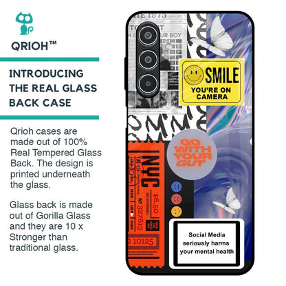 Smile for Camera Glass Case for Samsung Galaxy M35 5G