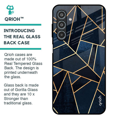 Abstract Tiles Glass Case for Samsung Galaxy M35 5G