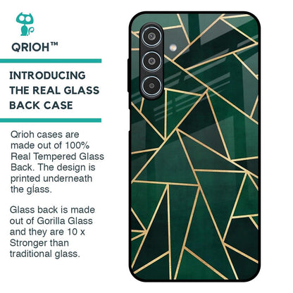 Abstract Green Glass Case For Samsung Galaxy M35 5G