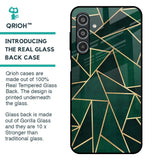Abstract Green Glass Case For Samsung Galaxy M35 5G