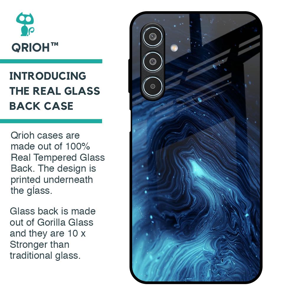 Dazzling Ocean Gradient Glass Case For Samsung Galaxy M35 5G