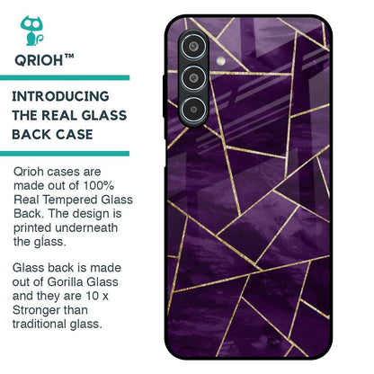 Geometric Purple Glass Case For Samsung Galaxy M35 5G