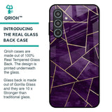 Geometric Purple Glass Case For Samsung Galaxy M35 5G