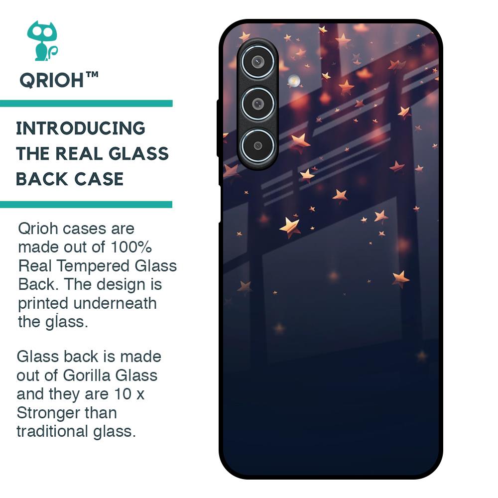 Falling Stars Glass Case For Samsung Galaxy M35 5G