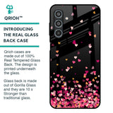 Heart Rain Fall Glass Case For Samsung Galaxy M35 5G