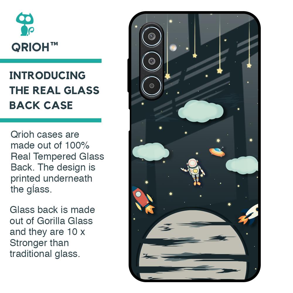 Astronaut Dream Glass Case For Samsung Galaxy M35 5G