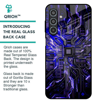 Techno Color Pattern Glass Case For Samsung Galaxy M35 5G