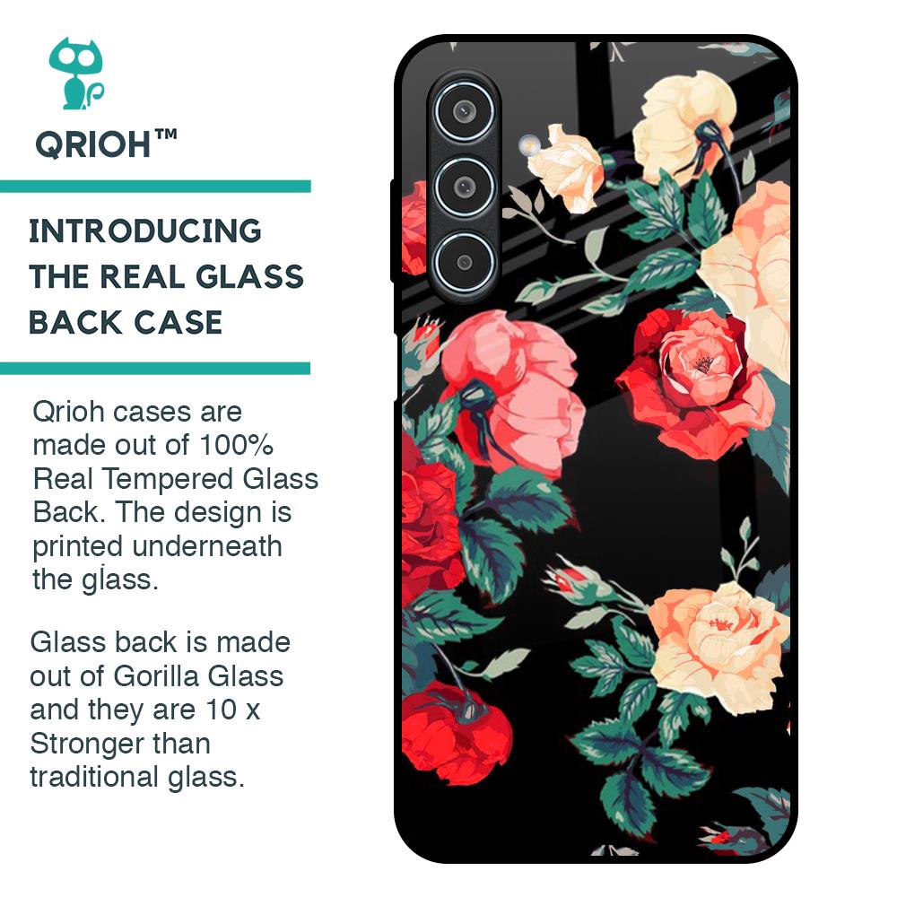 Floral Bunch Glass Case For Samsung Galaxy M35 5G
