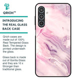Diamond Pink Gradient Glass Case For Samsung Galaxy M35 5G