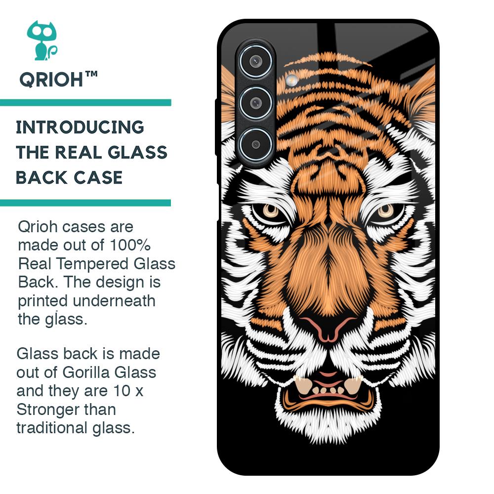 Angry Tiger Glass Case For Samsung Galaxy M35 5G