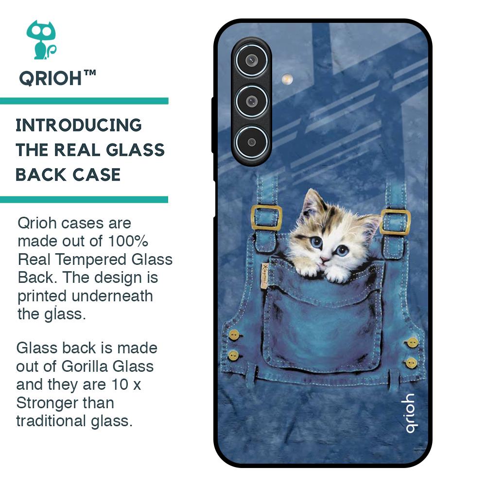 Kitty In Pocket Glass Case For Samsung Galaxy M35 5G