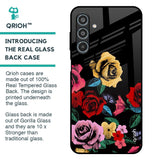Floral Decorative Glass Case For Samsung Galaxy M35 5G