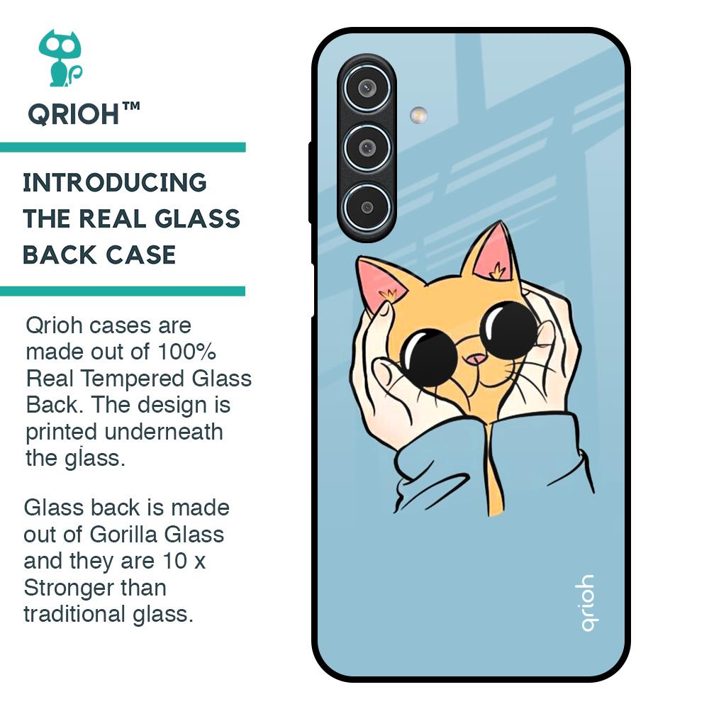 Adorable Cute Kitty Glass Case For Samsung Galaxy M35 5G