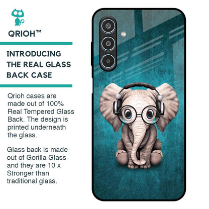 Adorable Baby Elephant Glass Case For Samsung Galaxy M35 5G