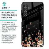 Floating Floral Print Glass Case for Samsung Galaxy M35 5G