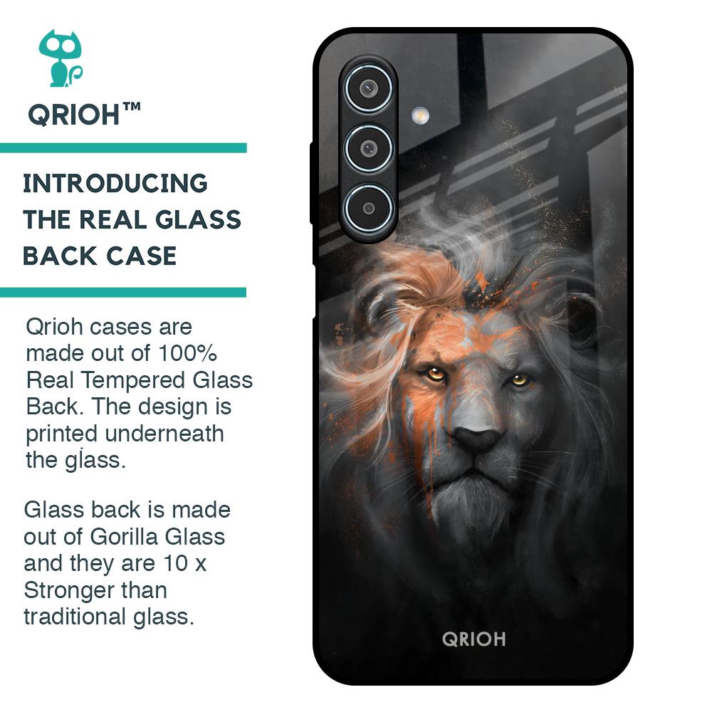Devil Lion Glass Case for Samsung Galaxy M35 5G