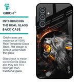 Aggressive Lion Glass Case for Samsung Galaxy M35 5G