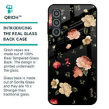 Black Spring Floral Glass Case for Samsung Galaxy M35 5G