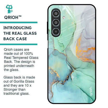 Green Marble Glass Case for Samsung Galaxy M35 5G