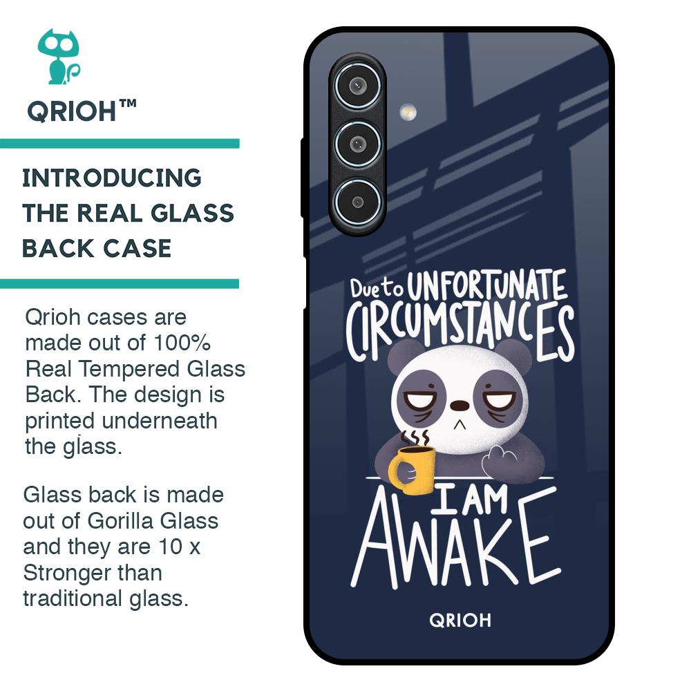 Struggling Panda Glass Case for Samsung Galaxy M35 5G