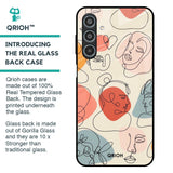 Abstract Faces Glass Case for Samsung Galaxy M35 5G