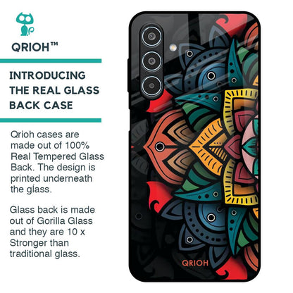 Retro Gorgeous Flower Glass Case for Samsung Galaxy M35 5G