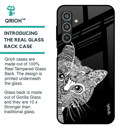 Kitten Mandala Glass Case for Samsung Galaxy M35 5G