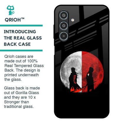 Anime Red Moon Glass Case for Samsung Galaxy M35 5G