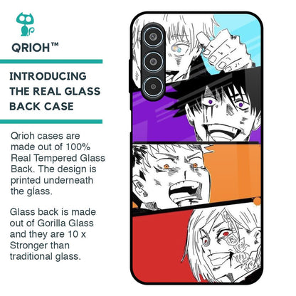 Anime Sketch Glass Case for Samsung Galaxy M35 5G