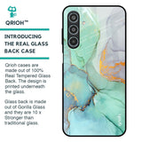 Green Marble Glass Case for Samsung Galaxy M35 5G