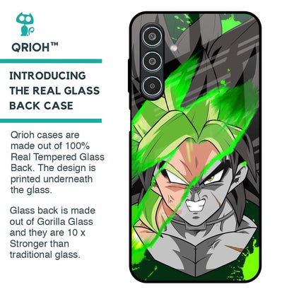 Anime Green Splash Glass Case for Samsung Galaxy M35 5G