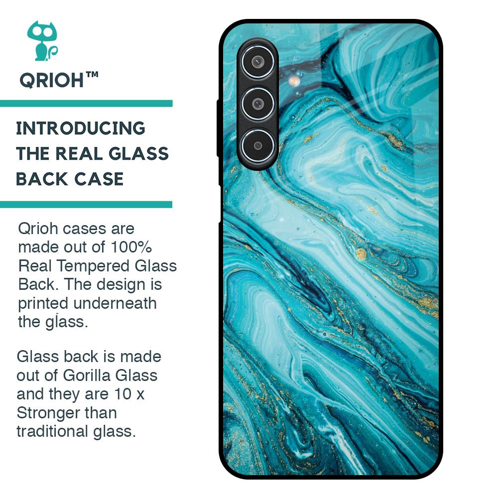 Ocean Marble Glass Case for Samsung Galaxy M35 5G