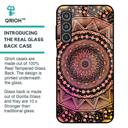 Floral Mandala Glass Case for Samsung Galaxy M35 5G