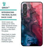 Blue & Red Smoke Glass Case for Samsung Galaxy M35 5G