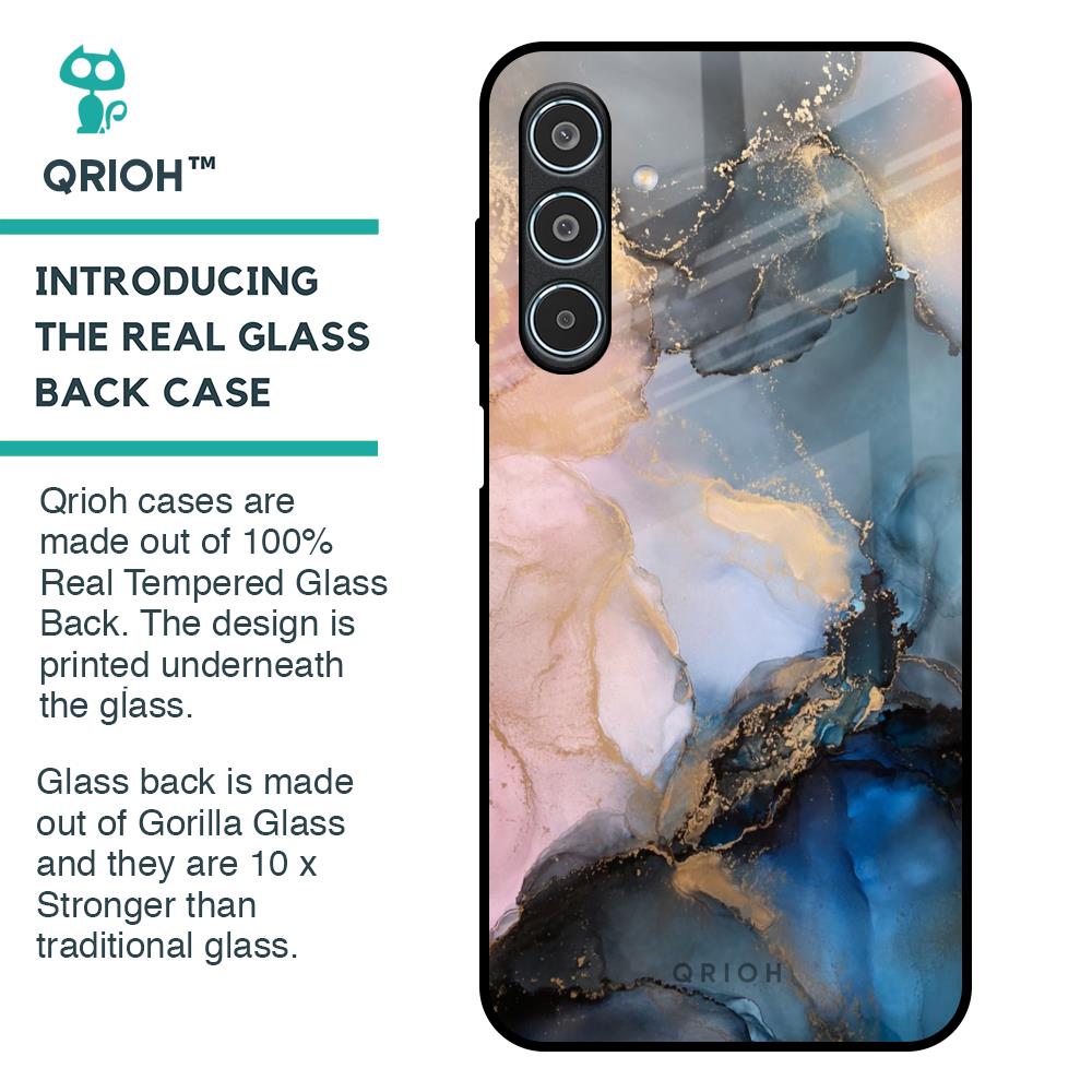 Marble Ink Abstract Glass Case for Samsung Galaxy M35 5G