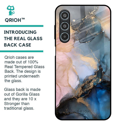 Marble Ink Abstract Glass Case for Samsung Galaxy M35 5G