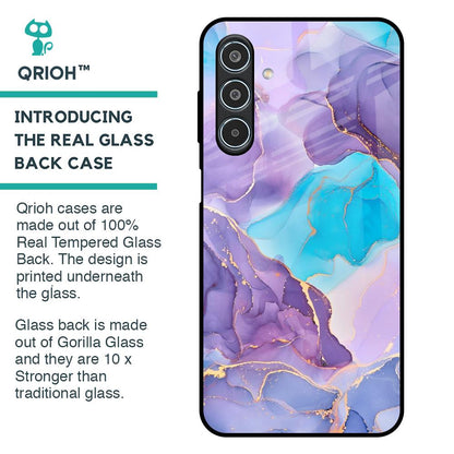 Alcohol ink Marble Glass Case for Samsung Galaxy M35 5G