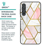 Geometrical Marble Glass Case for Samsung Galaxy M35 5G