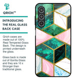 Seamless Green Marble Glass Case for Samsung Galaxy M35 5G